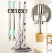 wall mop holder hook bathroom kitchen organizer 2