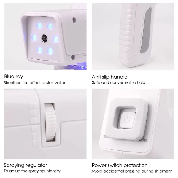Handhold Recharges Battery Sprayer Wireless Blue Disinfection Spray Rain Gun 2