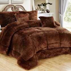 لحاف فرو عشبي ناعم شتوي 6 قطع