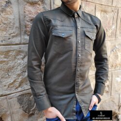 شميز رجالي جنز ثقيل موديل تركي زرار كبس مقاسات s.m.l.xl من وزن 50 إلى وزن 70