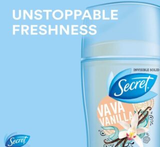 Secret Fresh Antiperspirant and Deodorant Invisible Solid Va Va Vanilla 45g 5 e1658483876937