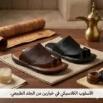 ⁦صندل رجالي طبي جلد طبيعي خليج⁩ - الصورة ⁦3⁩